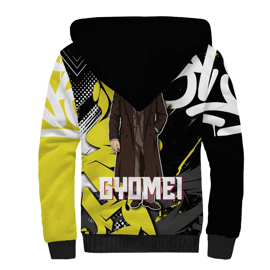 Gyomei Demon Slayer Sherpa Hoodie Urban Graffiti Anime Style