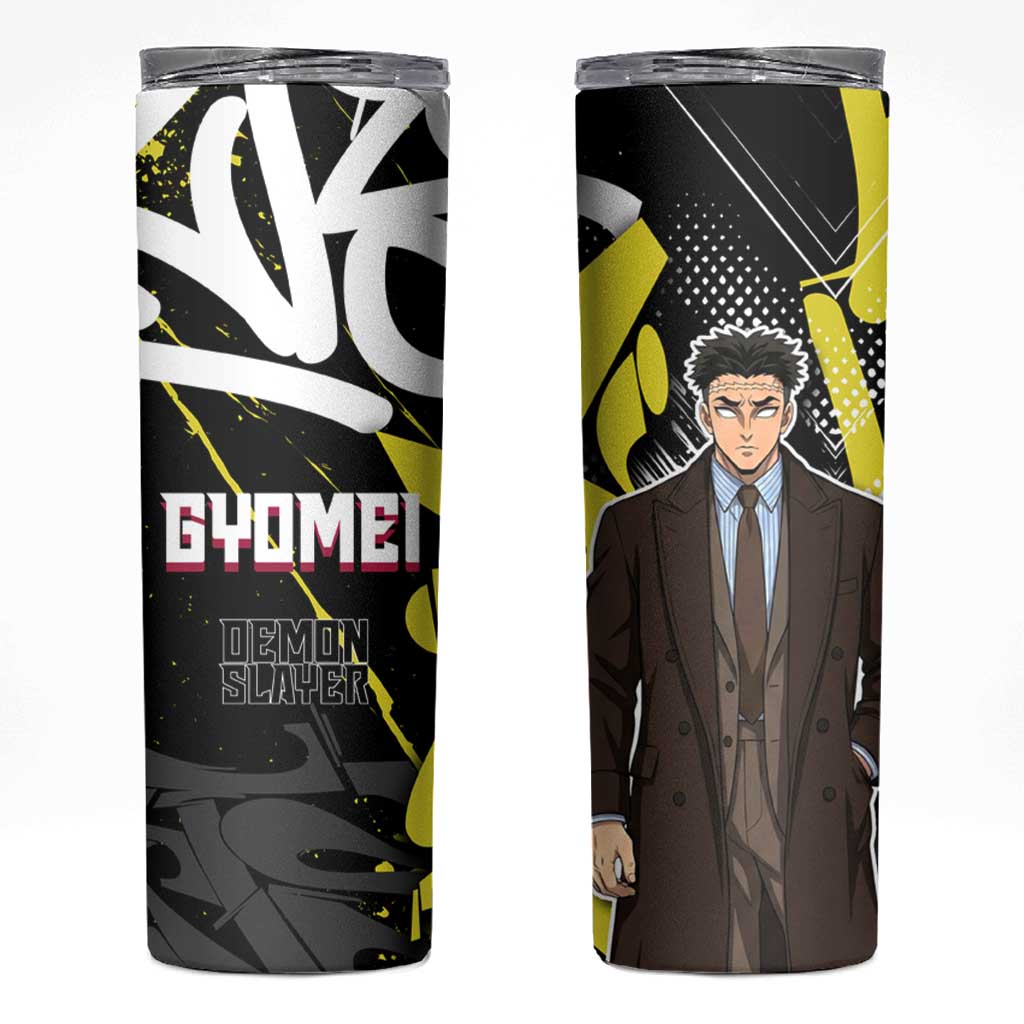 Gyomei Demon Slayer Skinny Tumbler Urban Graffiti Anime Style