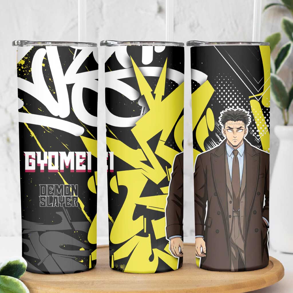 Gyomei Demon Slayer Skinny Tumbler Urban Graffiti Anime Style