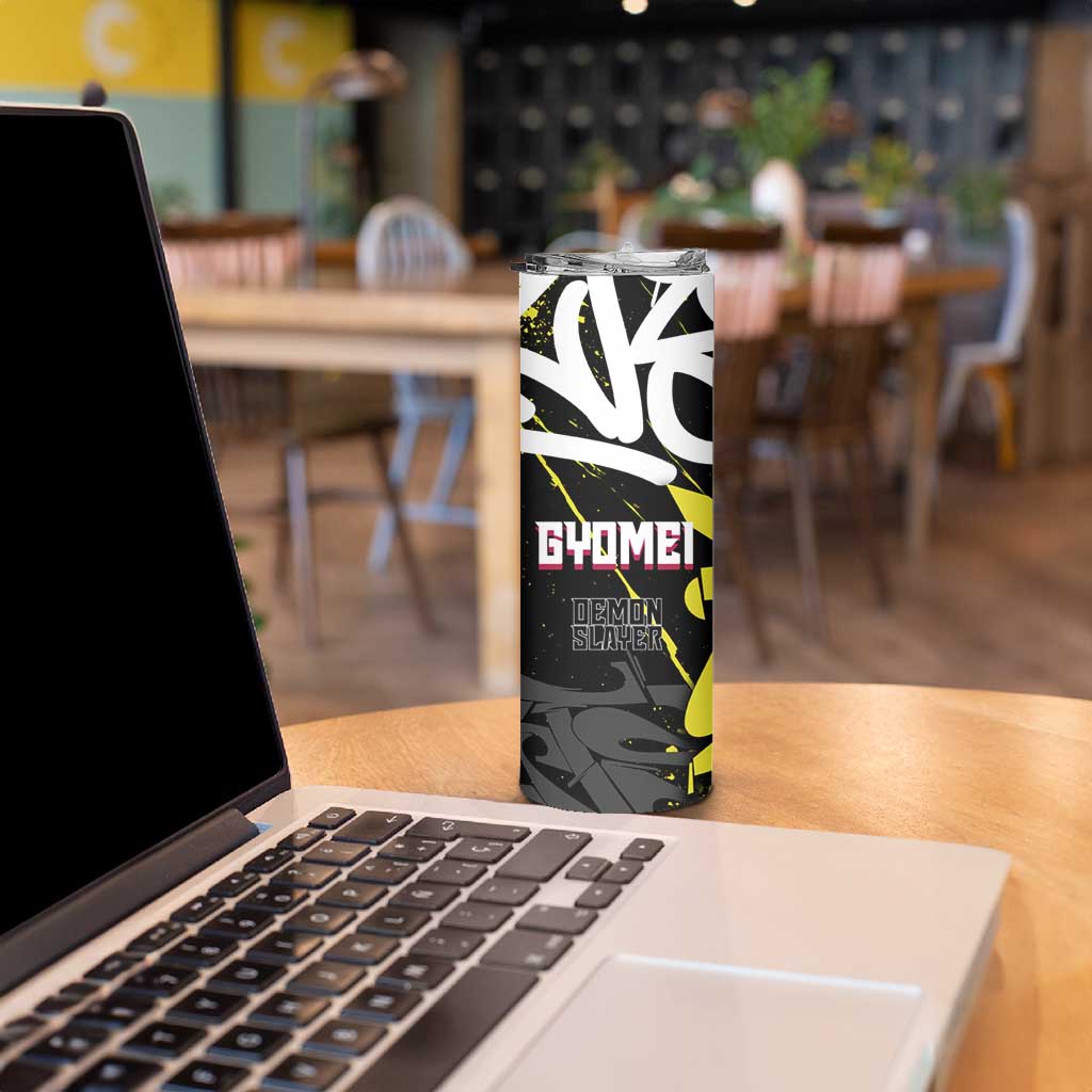 Gyomei Demon Slayer Skinny Tumbler Urban Graffiti Anime Style