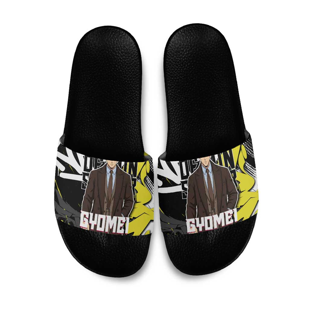 Gyomei Demon Slayer Slide Sandals Urban Graffiti Anime Style