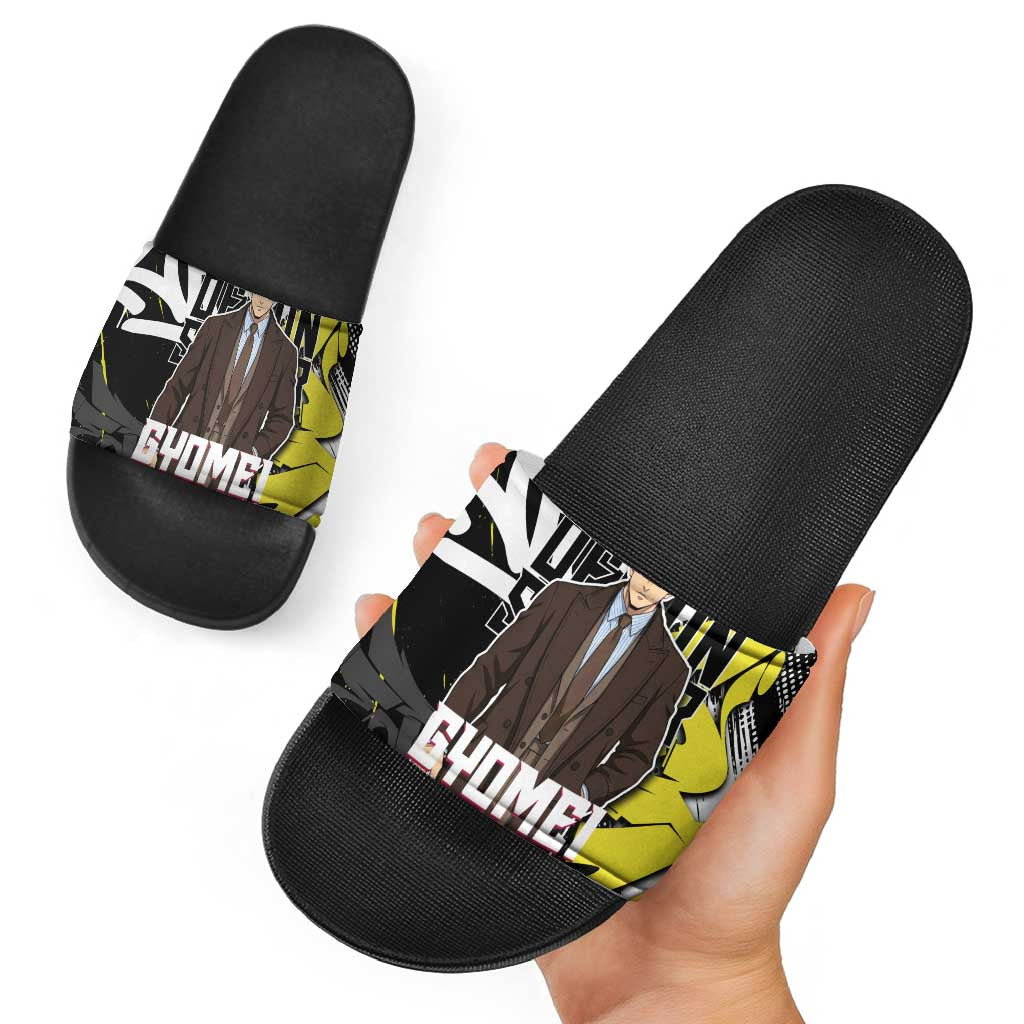 Gyomei Demon Slayer Slide Sandals Urban Graffiti Anime Style