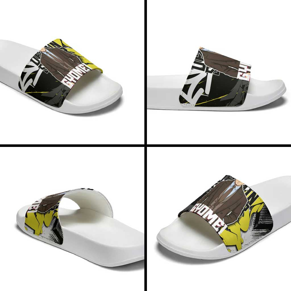 Gyomei Demon Slayer Slide Sandals Urban Graffiti Anime Style