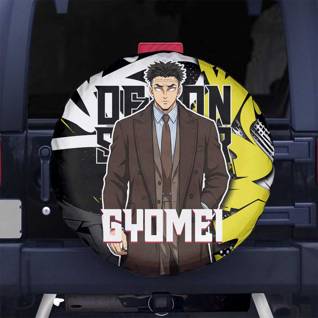 Gyomei Demon Slayer Spare Tire Cover Urban Graffiti Anime Style