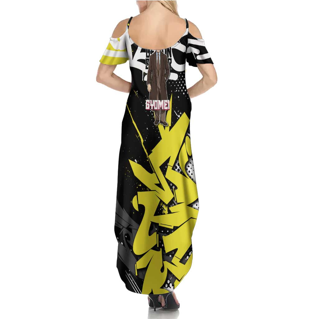 Gyomei Demon Slayer Summer Maxi Dress Urban Graffiti Anime Style