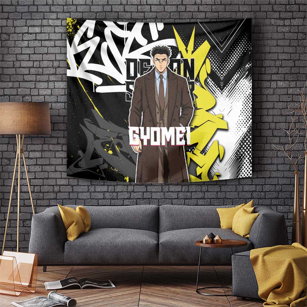 Gyomei Demon Slayer Tapestry Urban Graffiti Anime Style