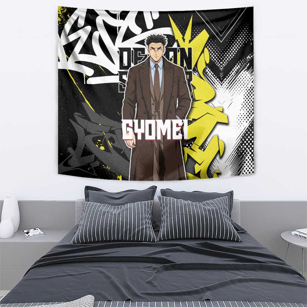 Gyomei Demon Slayer Tapestry Urban Graffiti Anime Style