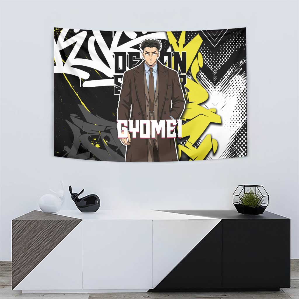 Gyomei Demon Slayer Tapestry Urban Graffiti Anime Style