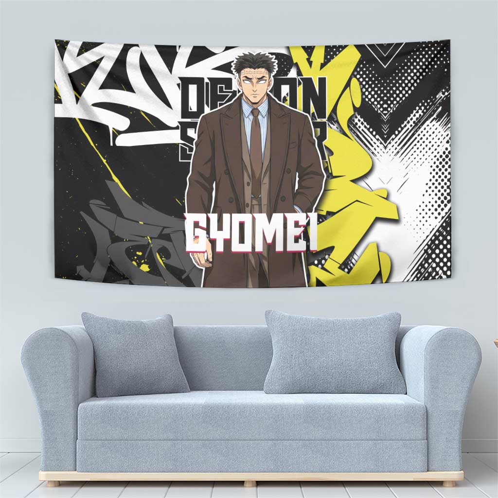 Gyomei Demon Slayer Tapestry Urban Graffiti Anime Style