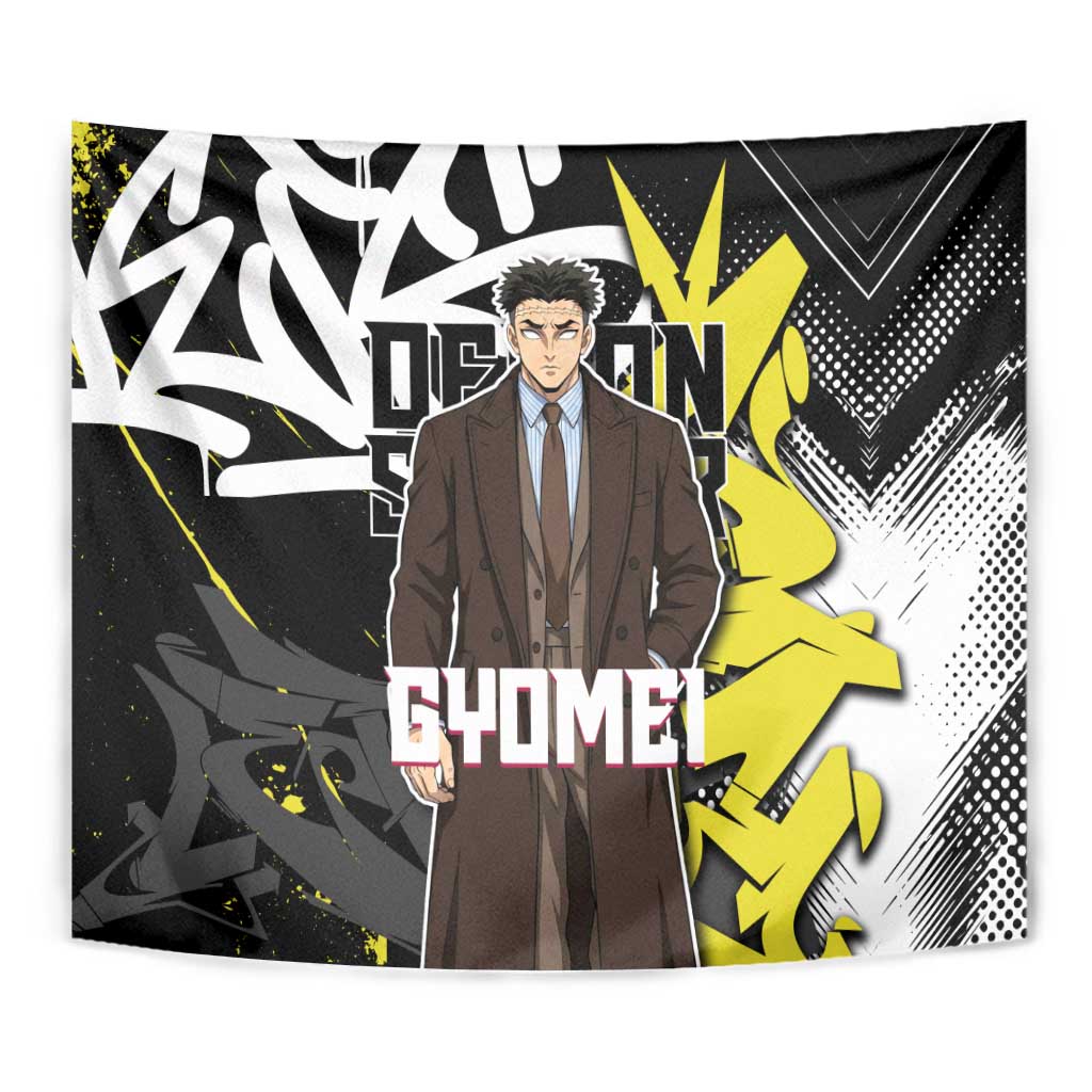 Gyomei Demon Slayer Tapestry Urban Graffiti Anime Style