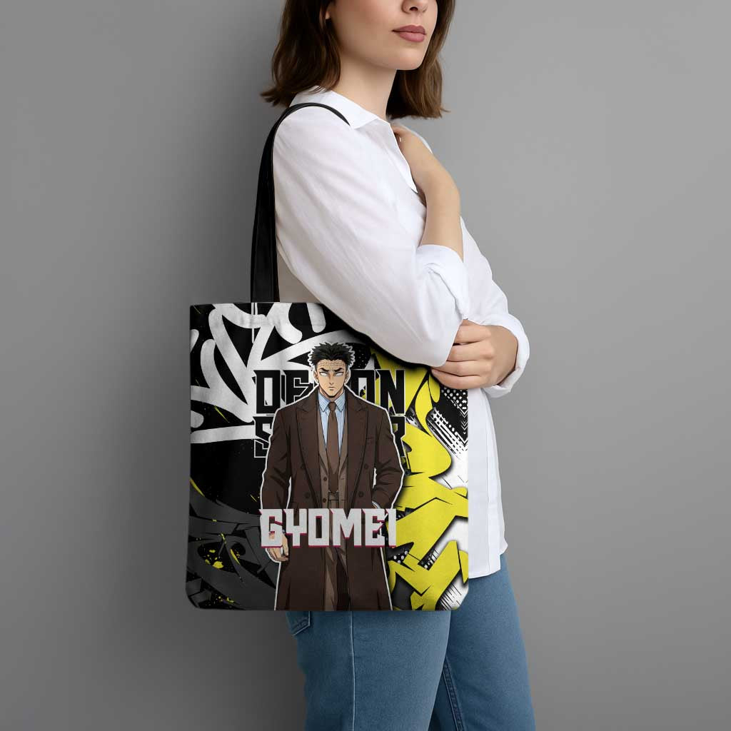 Gyomei Demon Slayer Tote Bag Urban Graffiti Anime Style