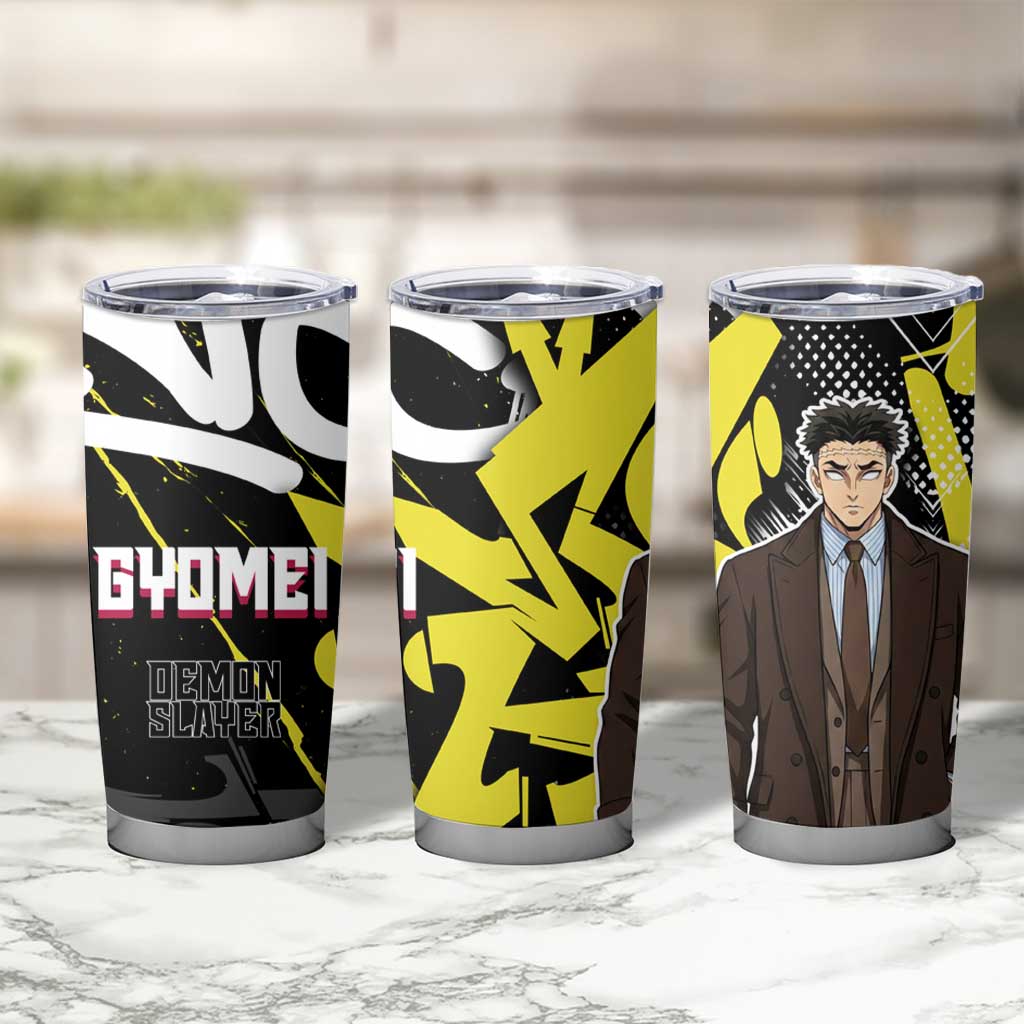 Gyomei Demon Slayer Tumbler Cup Urban Graffiti Anime Style