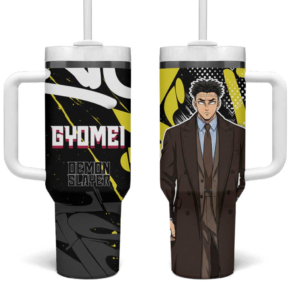 Gyomei Demon Slayer Tumbler With Handle Urban Graffiti Anime Style