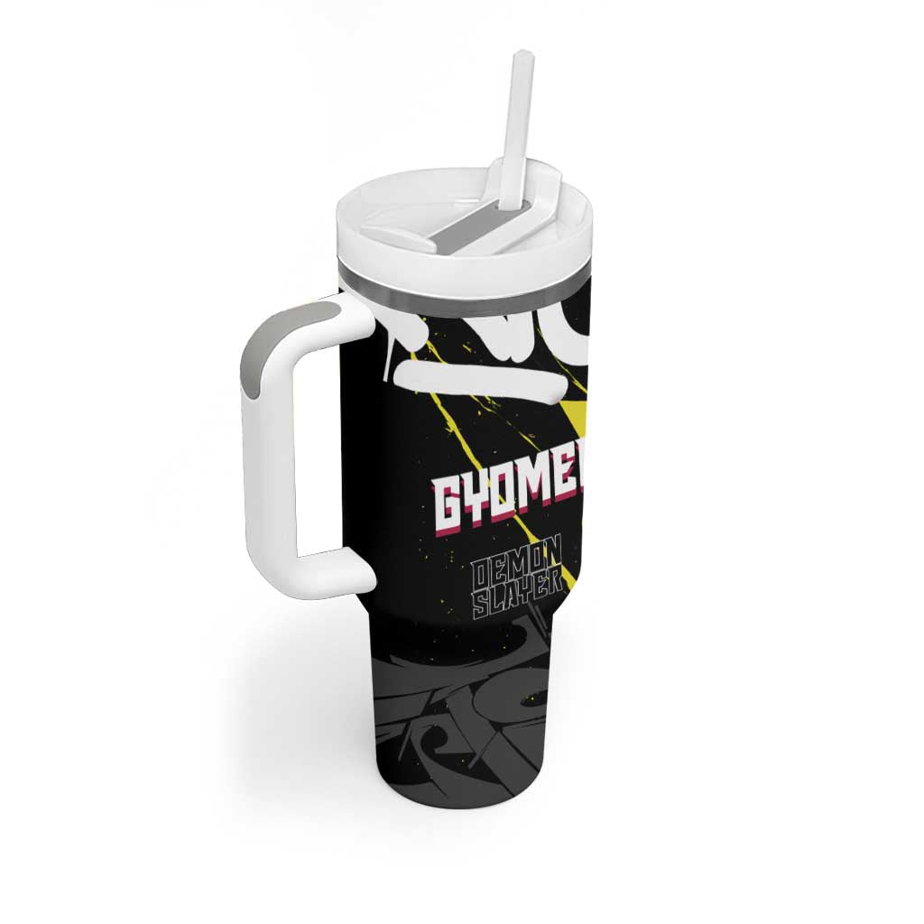 Gyomei Demon Slayer Tumbler With Handle Urban Graffiti Anime Style