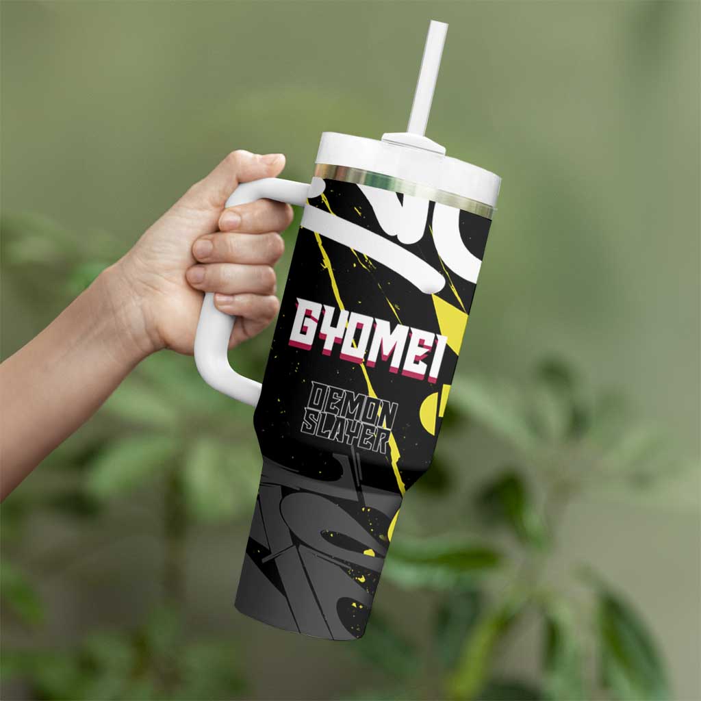 Gyomei Demon Slayer Tumbler With Handle Urban Graffiti Anime Style