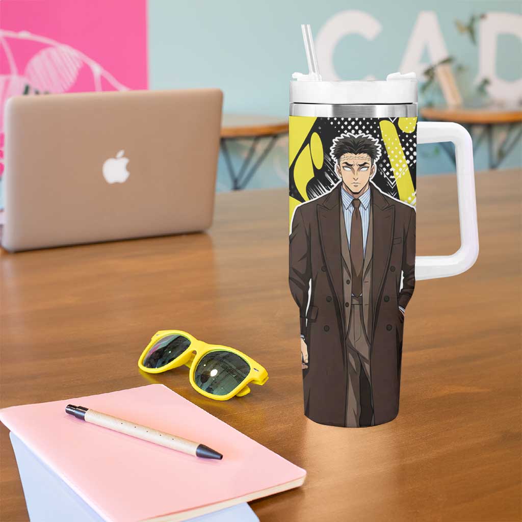 Gyomei Demon Slayer Tumbler With Handle Urban Graffiti Anime Style