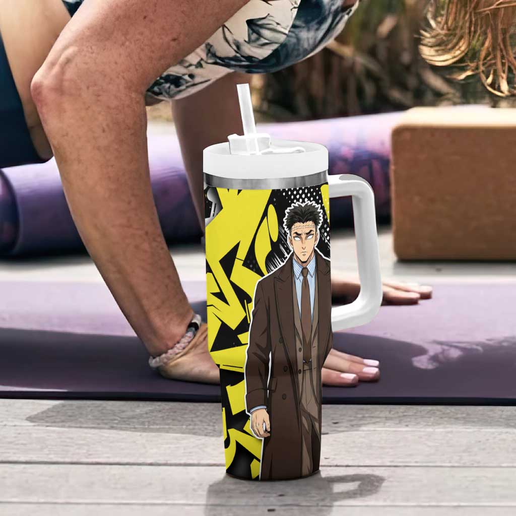 Gyomei Demon Slayer Tumbler With Handle Urban Graffiti Anime Style