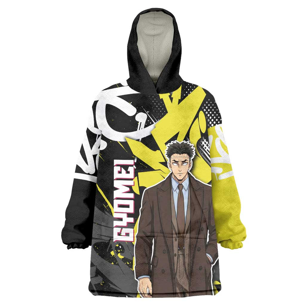Gyomei Demon Slayer Wearable Blanket Hoodie Urban Graffiti Anime Style