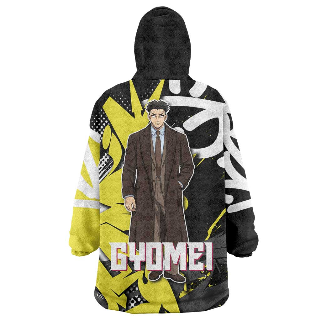 Gyomei Demon Slayer Wearable Blanket Hoodie Urban Graffiti Anime Style