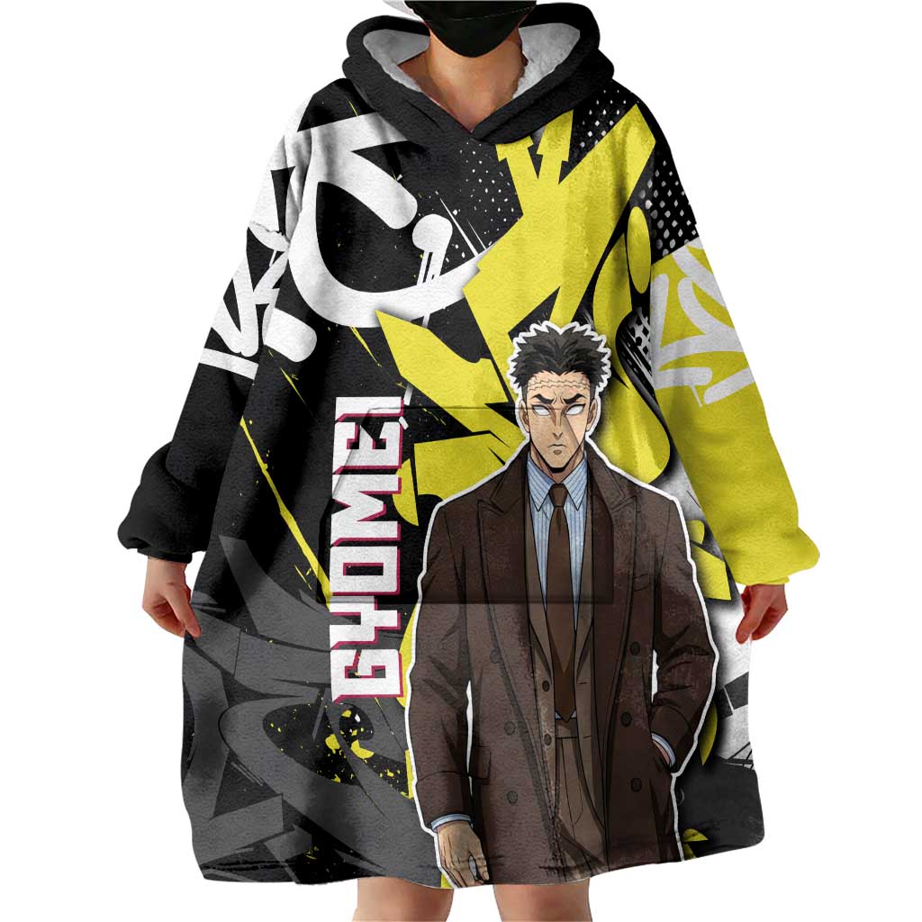 Gyomei Demon Slayer Wearable Blanket Hoodie Urban Graffiti Anime Style