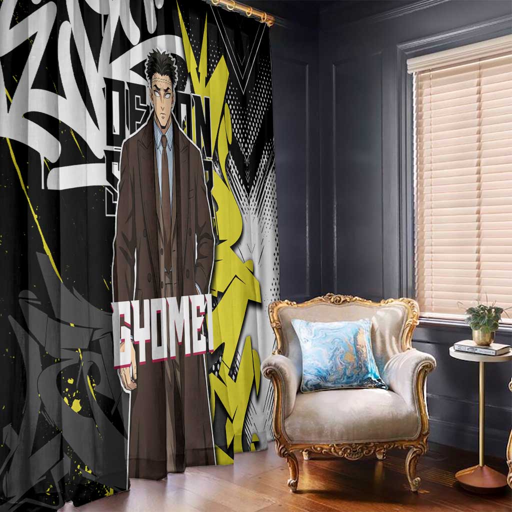 Gyomei Demon Slayer Window Curtain Urban Graffiti Anime Style