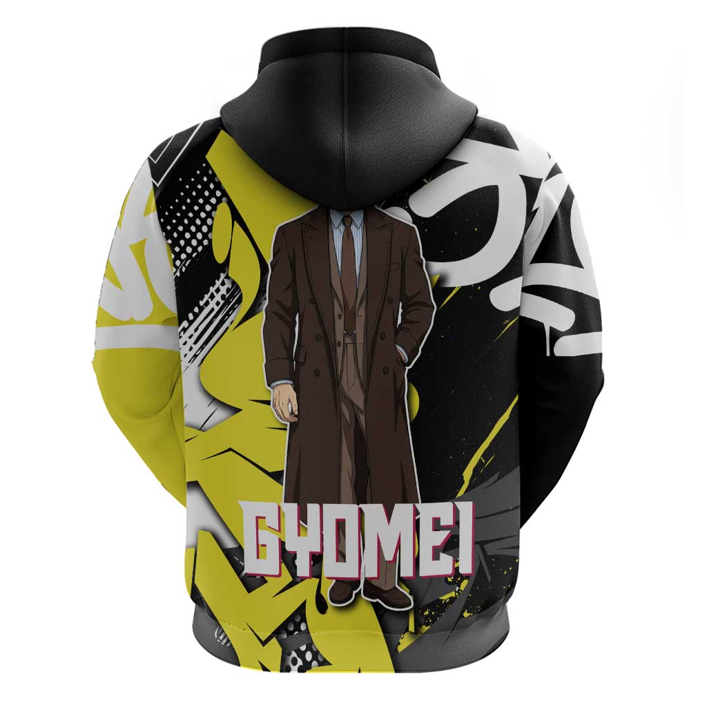 Gyomei Demon Slayer Zip Hoodie Urban Graffiti Anime Style