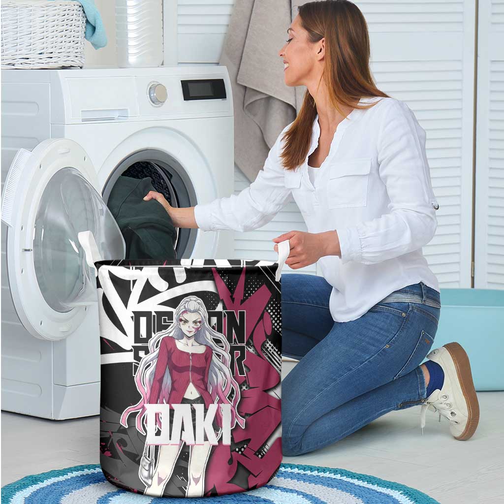 Daki Demon Slayer Laundry Basket Pink Graffiti Anime Aesthetic