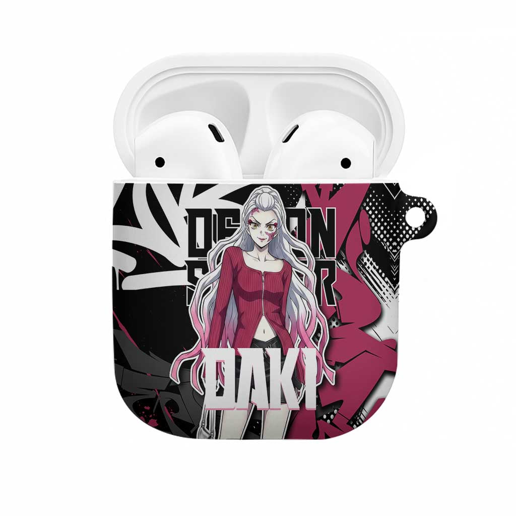 Daki Demon Slayer AirPods Case Pink Graffiti Anime Aesthetic