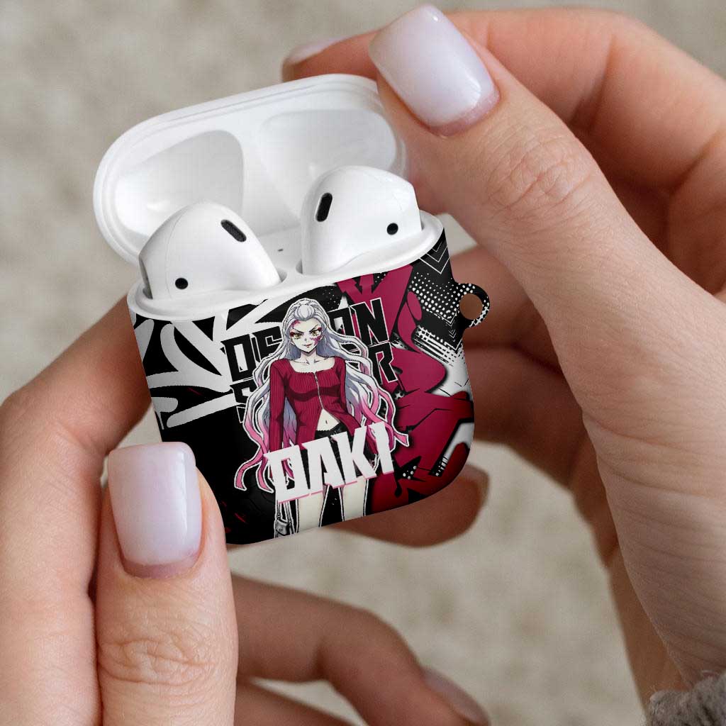Daki Demon Slayer AirPods Case Pink Graffiti Anime Aesthetic