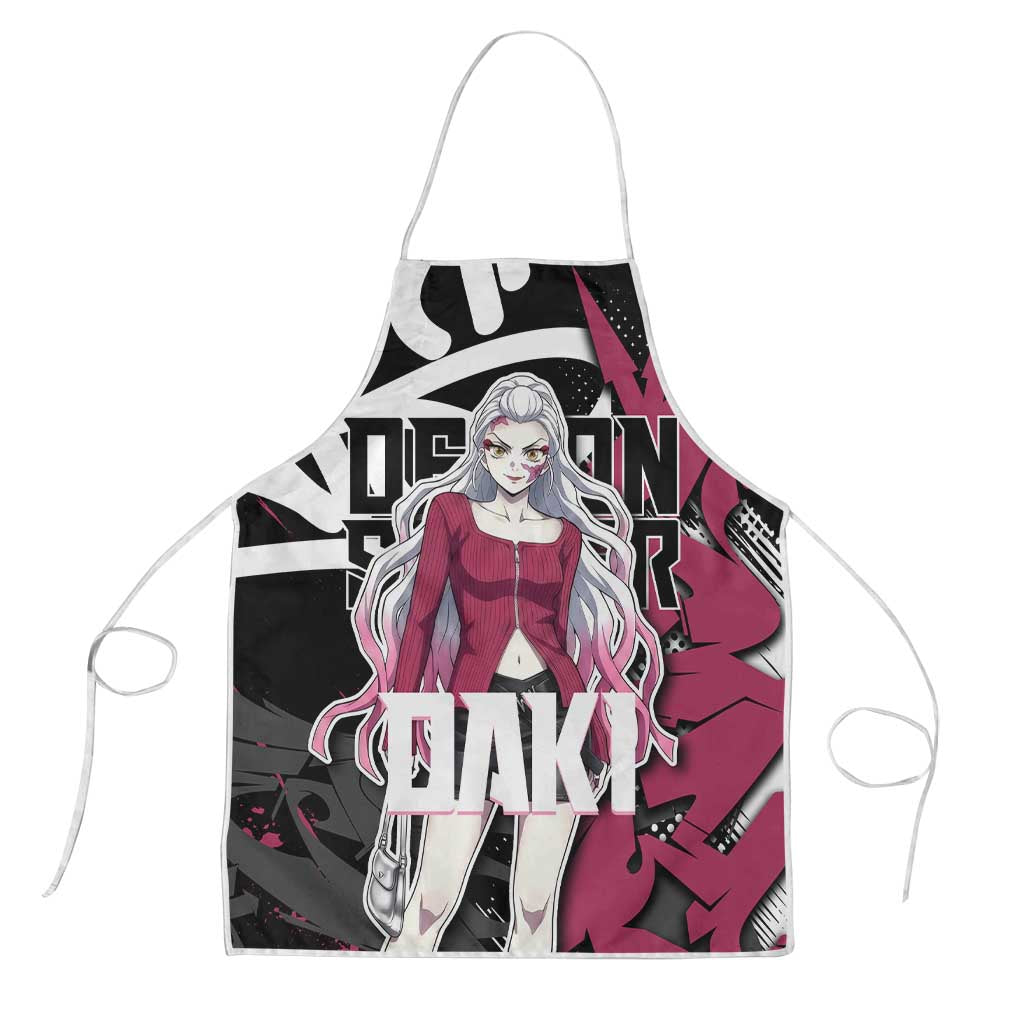 Daki Demon Slayer Apron Pink Graffiti Anime Aesthetic
