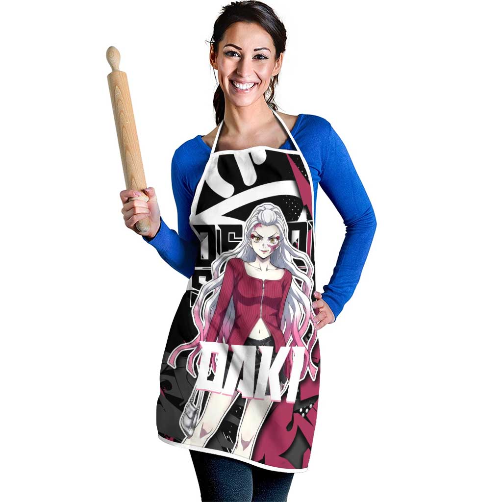 Daki Demon Slayer Apron Pink Graffiti Anime Aesthetic