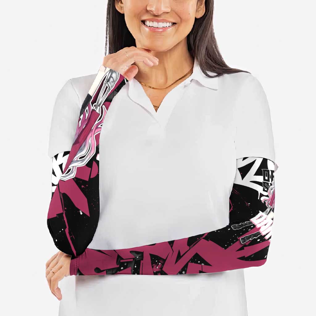 Daki Demon Slayer Arm Sleeves Pink Graffiti Anime Aesthetic