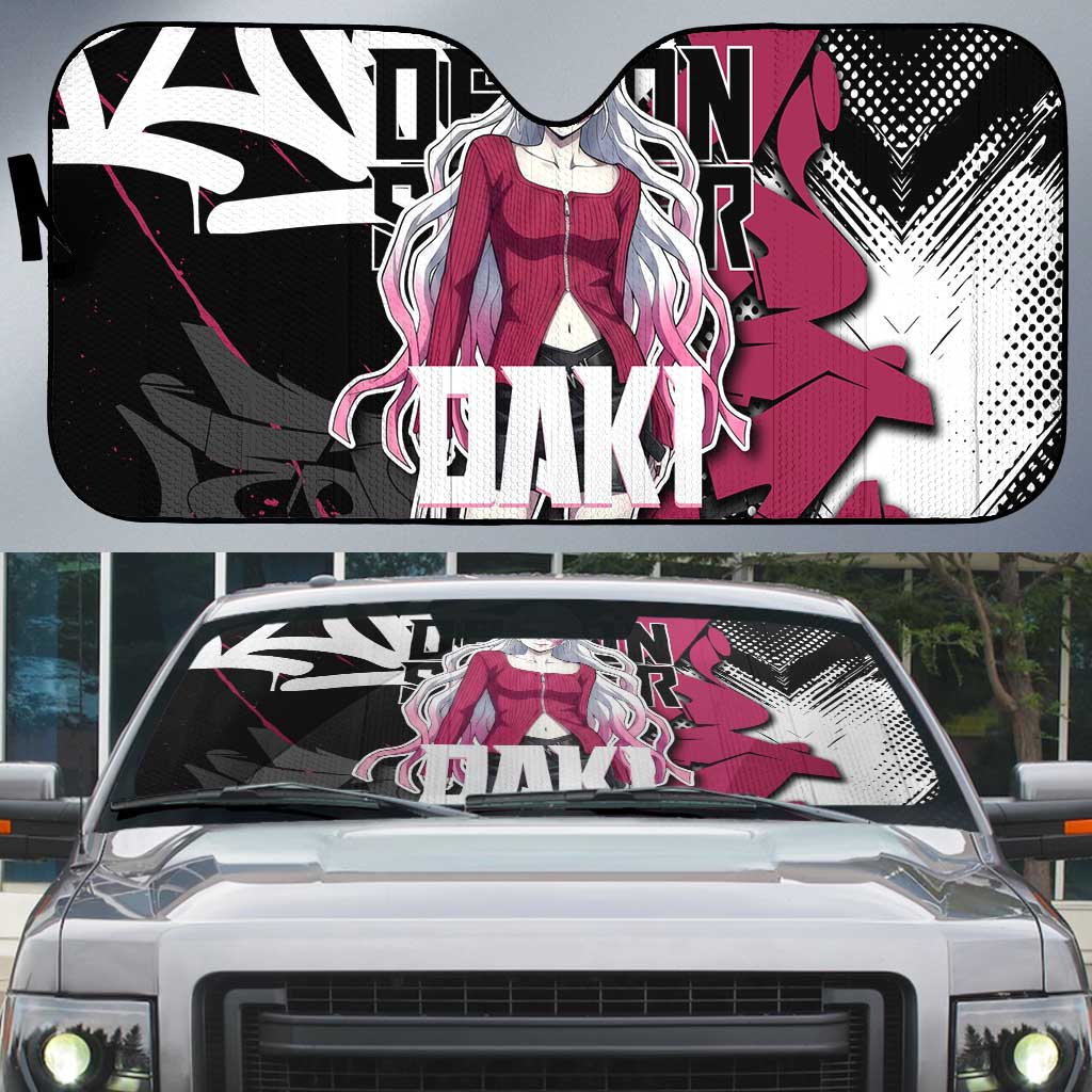 Daki Demon Slayer Auto Sun Shade Pink Graffiti Anime Aesthetic
