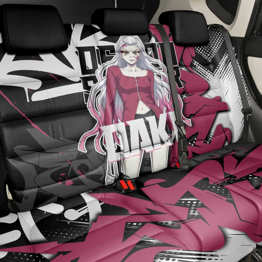 Daki Demon Slayer Back Car Seat Cover Pink Graffiti Anime Aesthetic