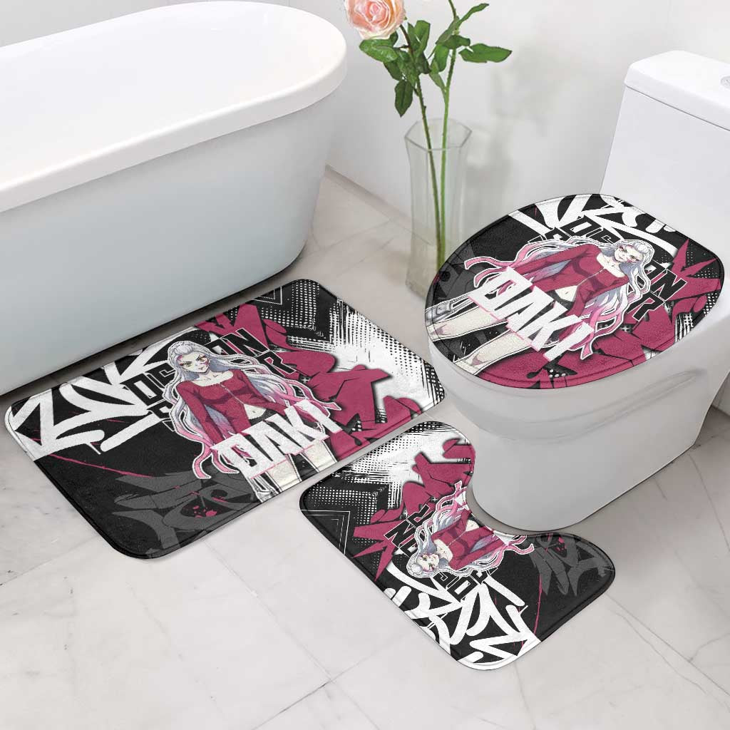 Daki Demon Slayer Bathroom Set Pink Graffiti Anime Aesthetic