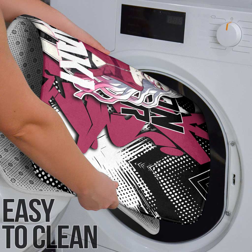 Daki Demon Slayer Bathroom Set Pink Graffiti Anime Aesthetic