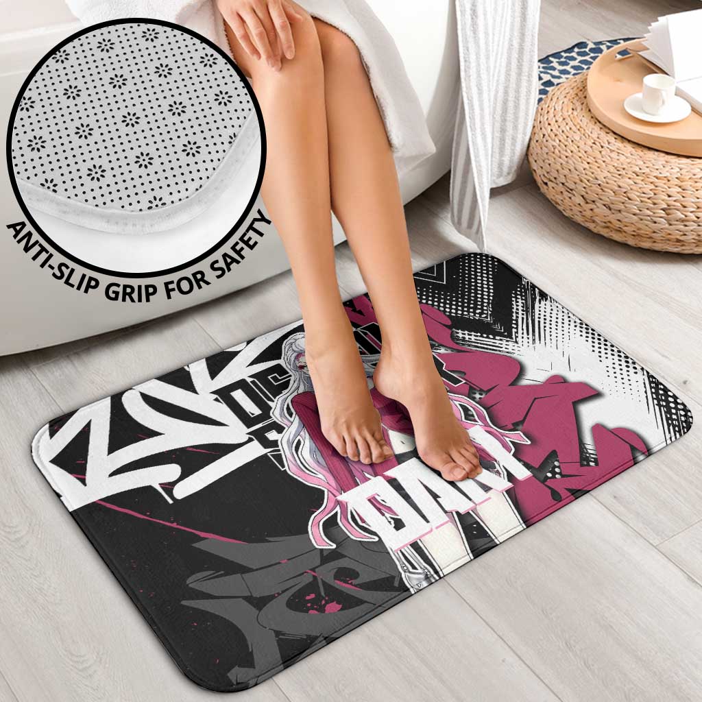 Daki Demon Slayer Bathroom Set Pink Graffiti Anime Aesthetic