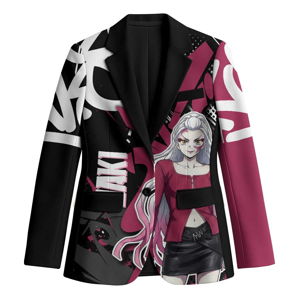 Daki Demon Slayer Blazer Pink Graffiti Anime Aesthetic