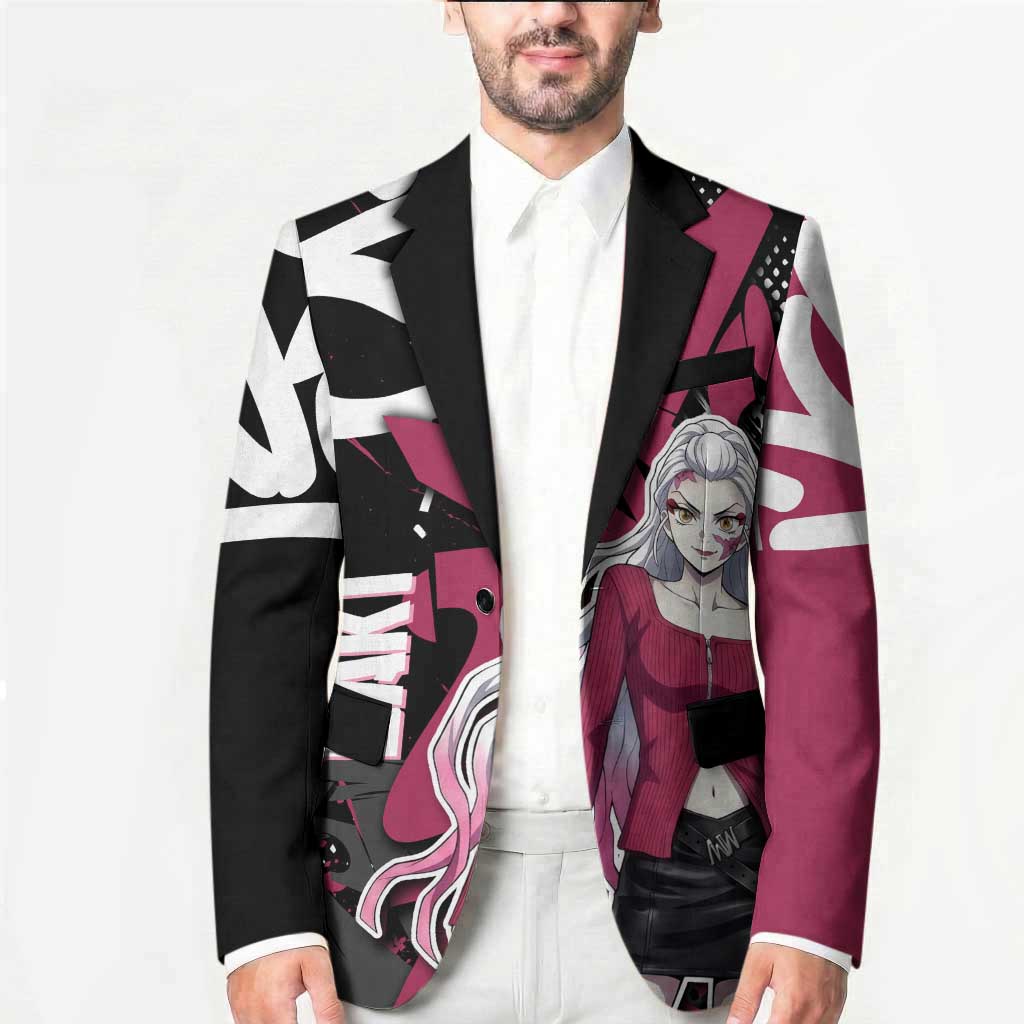 Daki Demon Slayer Blazer Pink Graffiti Anime Aesthetic