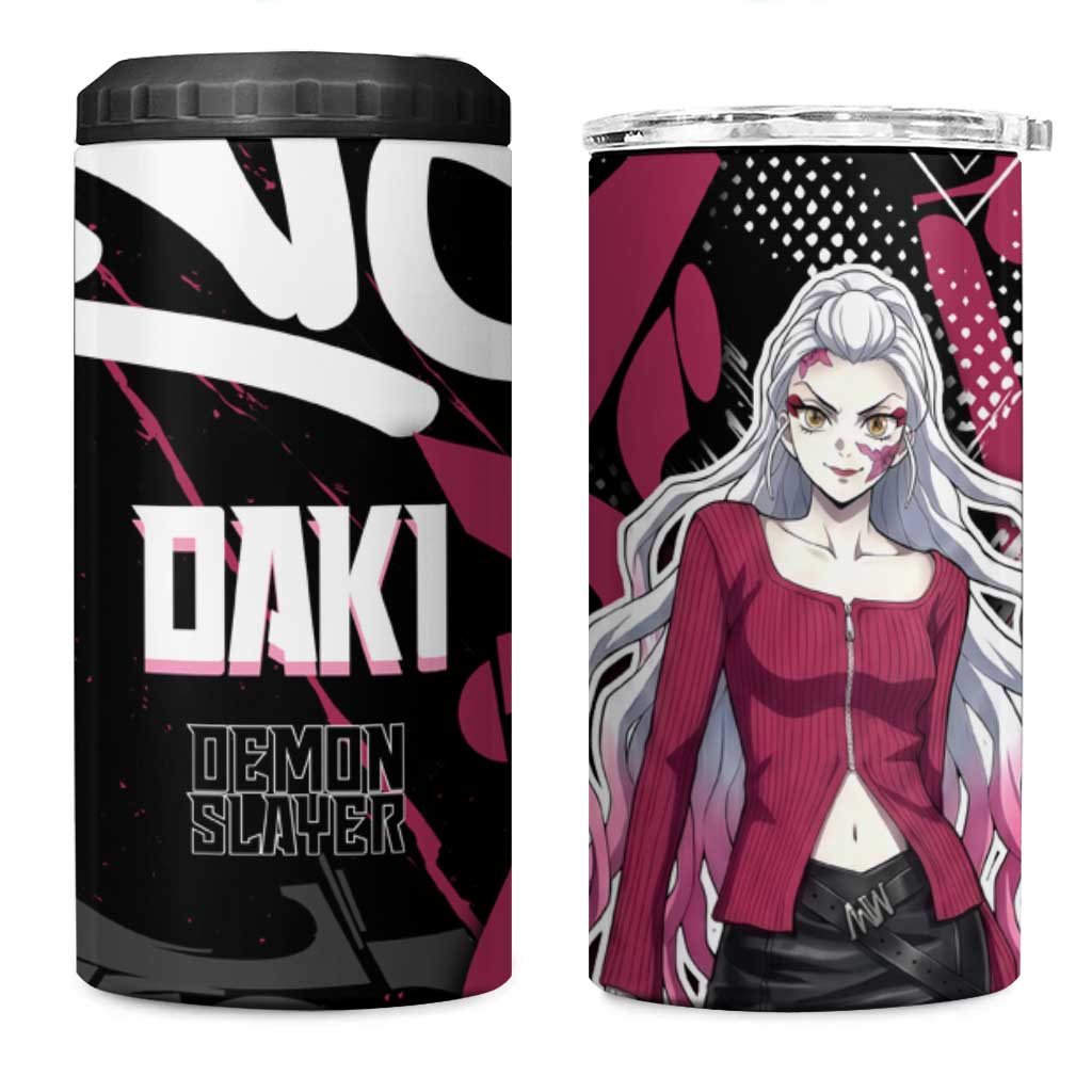 Daki Demon Slayer 4 in 1 Can Cooler Tumbler Pink Graffiti Anime Aesthetic