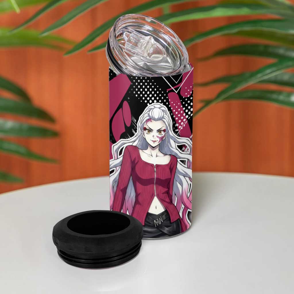 Daki Demon Slayer 4 in 1 Can Cooler Tumbler Pink Graffiti Anime Aesthetic