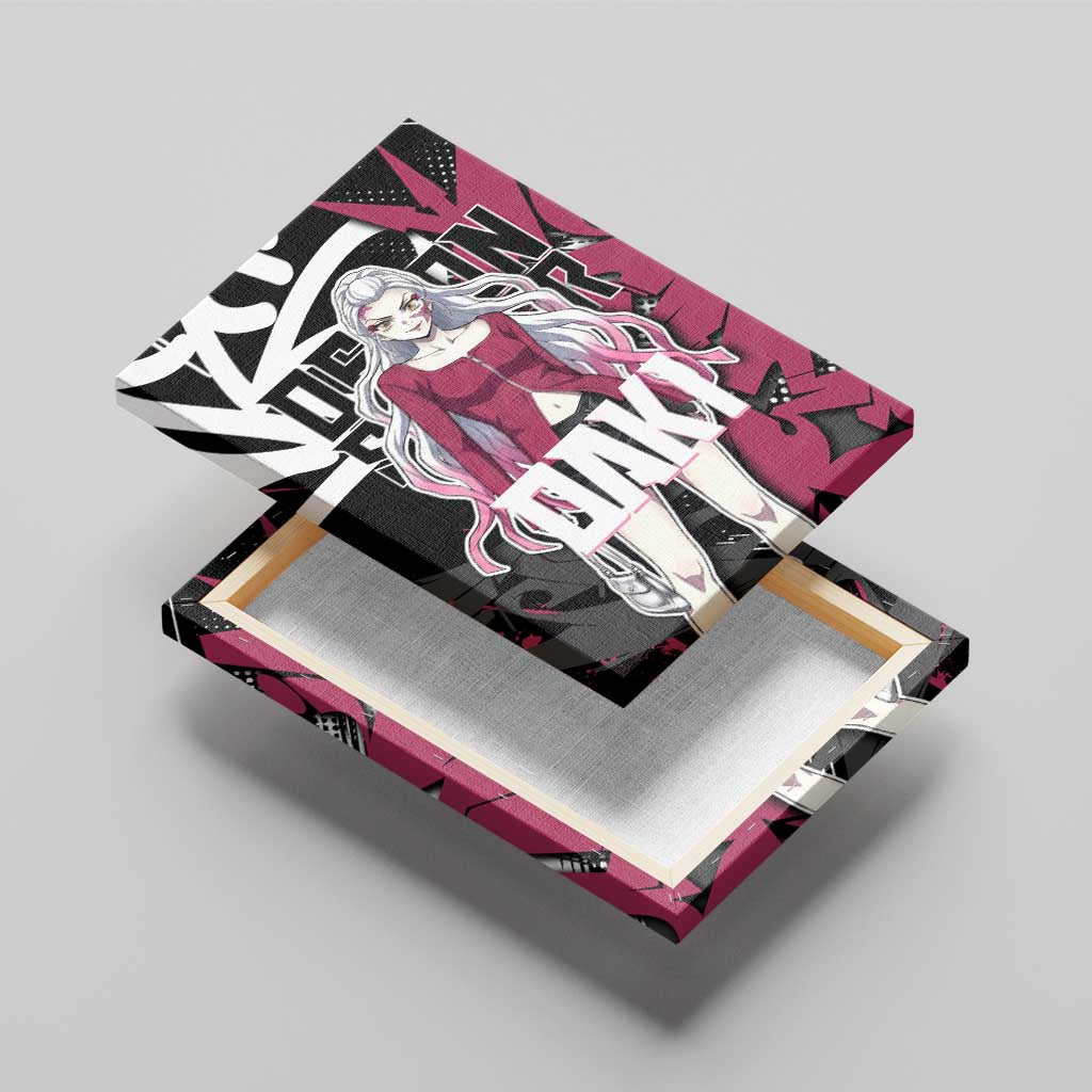 Daki Demon Slayer Canvas Wall Art Pink Graffiti Anime Aesthetic