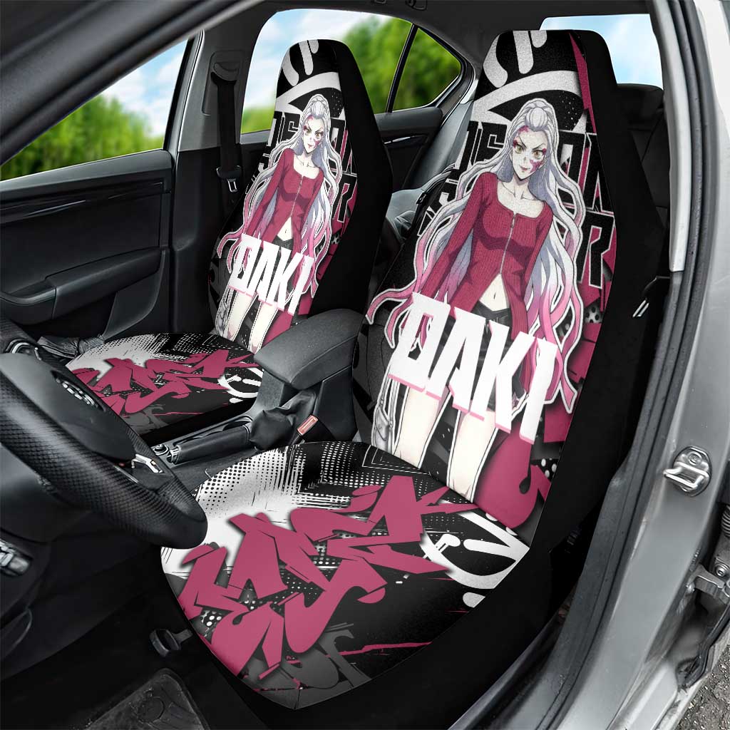Daki Demon Slayer Car Seat Cover Pink Graffiti Anime Aesthetic
