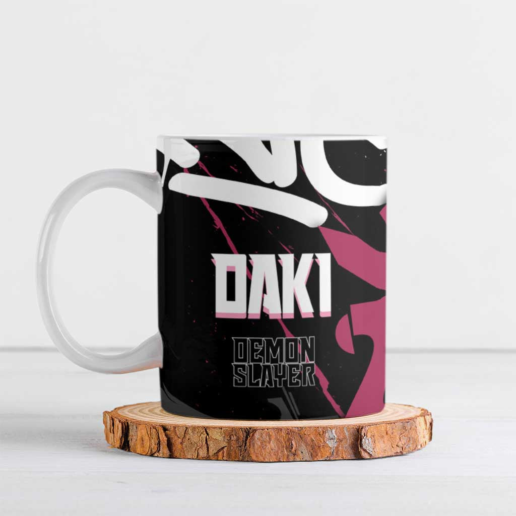 Daki Demon Slayer Ceramic Mug Pink Graffiti Anime Aesthetic