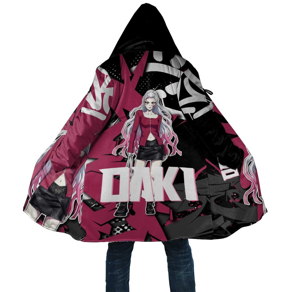 Daki Demon Slayer Cloak Pink Graffiti Anime Aesthetic