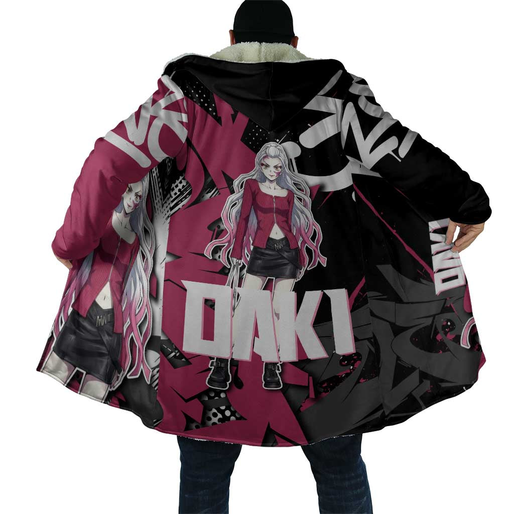 Daki Demon Slayer Cloak Pink Graffiti Anime Aesthetic