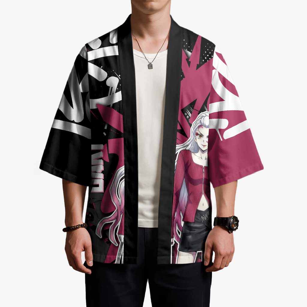 Daki Demon Slayer Kimono Pink Graffiti Anime Aesthetic