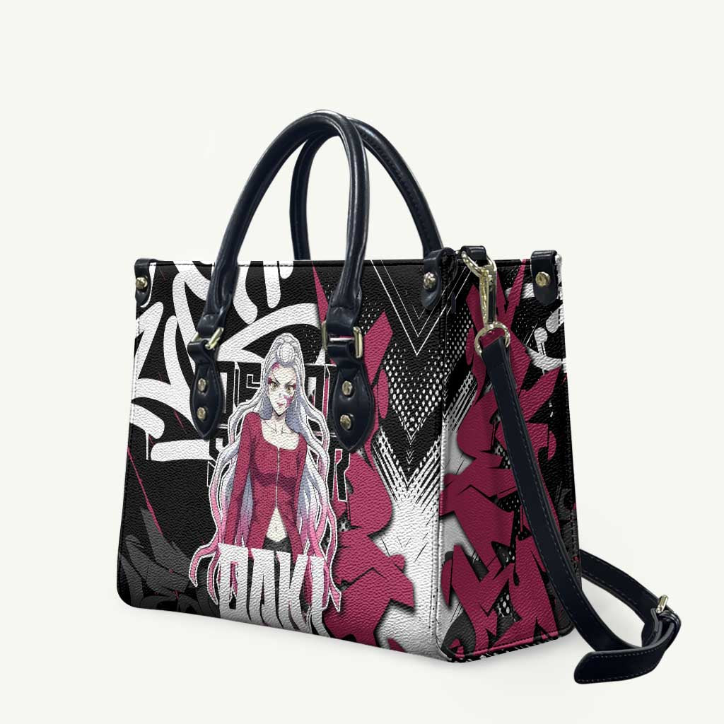 Daki Demon Slayer Leather Bag Pink Graffiti Anime Aesthetic
