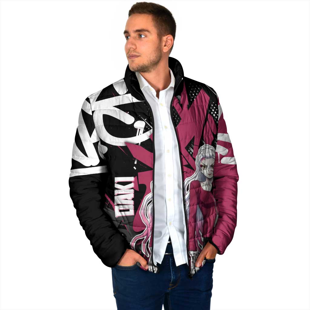 Daki Demon Slayer Padded Jacket Pink Graffiti Anime Aesthetic
