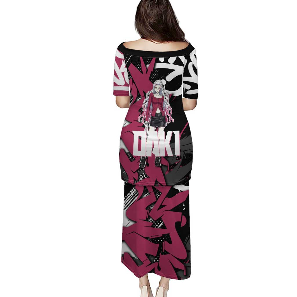 Daki Demon Slayer Puletasi Pink Graffiti Anime Aesthetic
